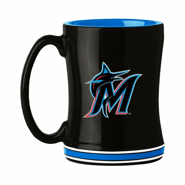 Logo Brands Miami Marlins 14oz Relief Mug 512-C14RM